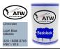 Preview: Chevrolet, Light Blue Metallic, 22U / 9288 B705 P901 / 818: 500ml Lackdose, von ATW Autoteile West.
